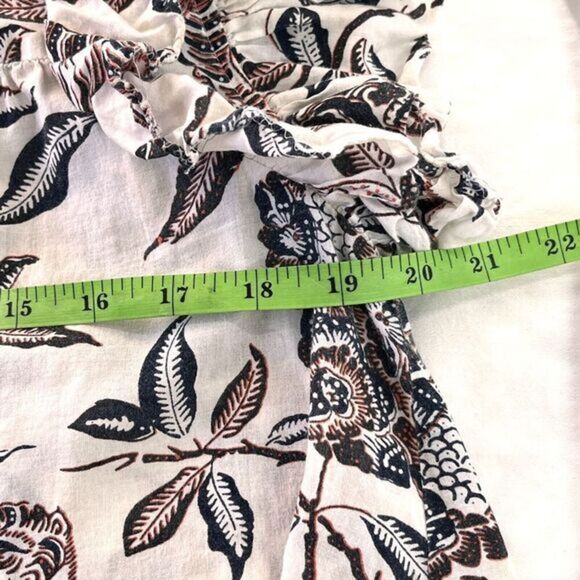 House of Harlow 1960 Peasant Top‎ Womens Size M Flutter Sleeves Floral Blouse - Picture 10 of 12